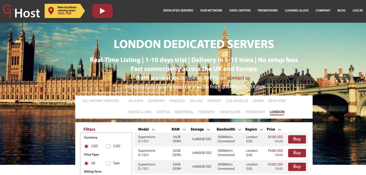Instant Dedicated Servers in London, UK

gthost.com/london-dedicat…

We are excited to announce the launch of our new location in London, UK!
Now we provide Dedicated Servers in 15 locations.
Delivery in 15 mins. No Setup Fees. Month to Month.