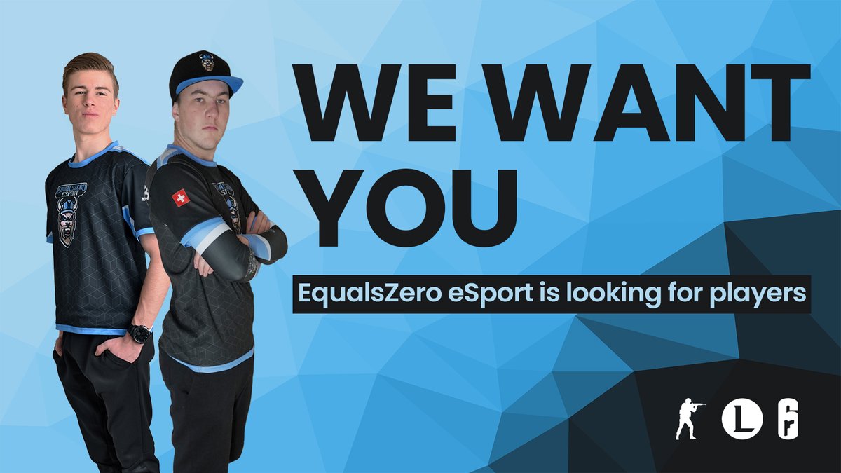 We hope you had relaxing holidays but now back to the grind! 

We are looking for players for our existing teams. You play #LeagueOfLegends #RainbowSixSiege or #CSGO competitively and are looking for a team to grow together? Visit our LFP Page: equalszero.ch/recruiting