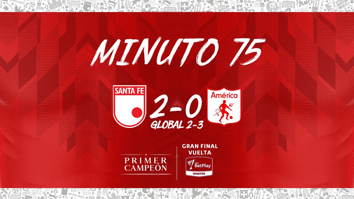 SantaFe's tweet photo. ⏱ 75' | 2-0 g.2-3 |

🔴⚪ #FinalSantaFeAmérica https://t.co/HEFoFfm4iG