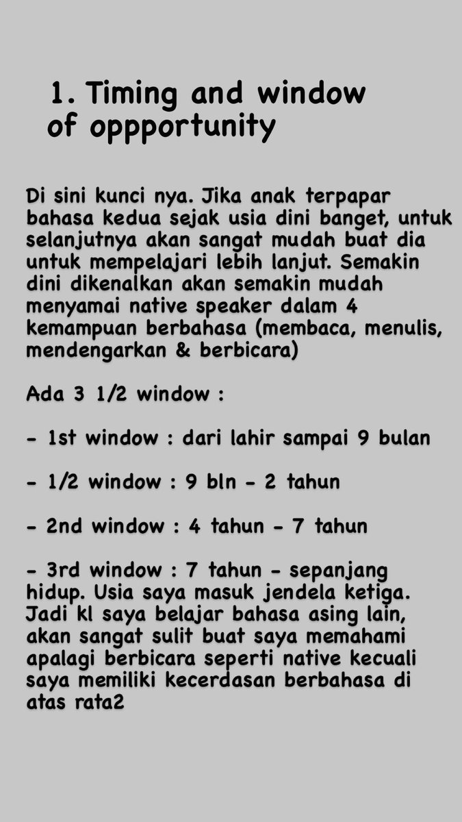 Membesarkan anak multi bahasa.Saya sempet share ini di ig story, sekarang saya share di sini juga.Menguasai bahasa asing, terutama bahasa inggris, hari gini amat sangat penting untuk memperluas pergaulan, nambah cerdas, & punya referensi pengetahuan lebih luas