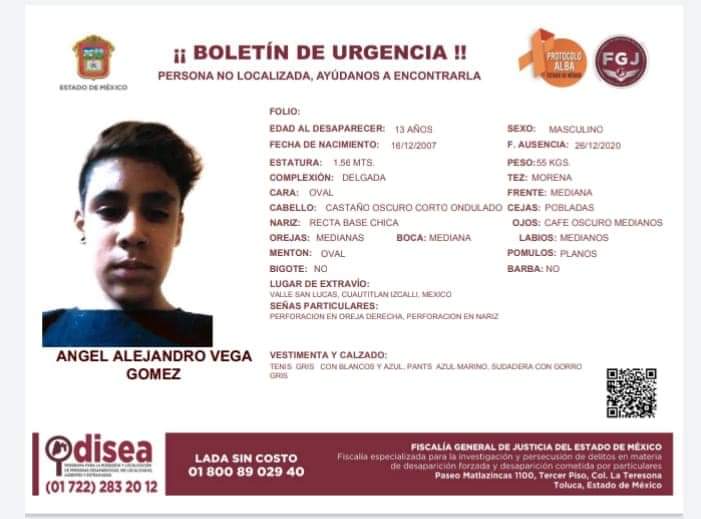 PuntoMedioEdo's tweet photo. 🤳⚠️🙏 Piden nuestra colaboración para localizar a Xóchitl Bastida Herrera y Ángel Vega Gómez, ambos fueron vistos por última vez en Cuautitlán #Izcalli. https://t.co/ejGrlPdUof