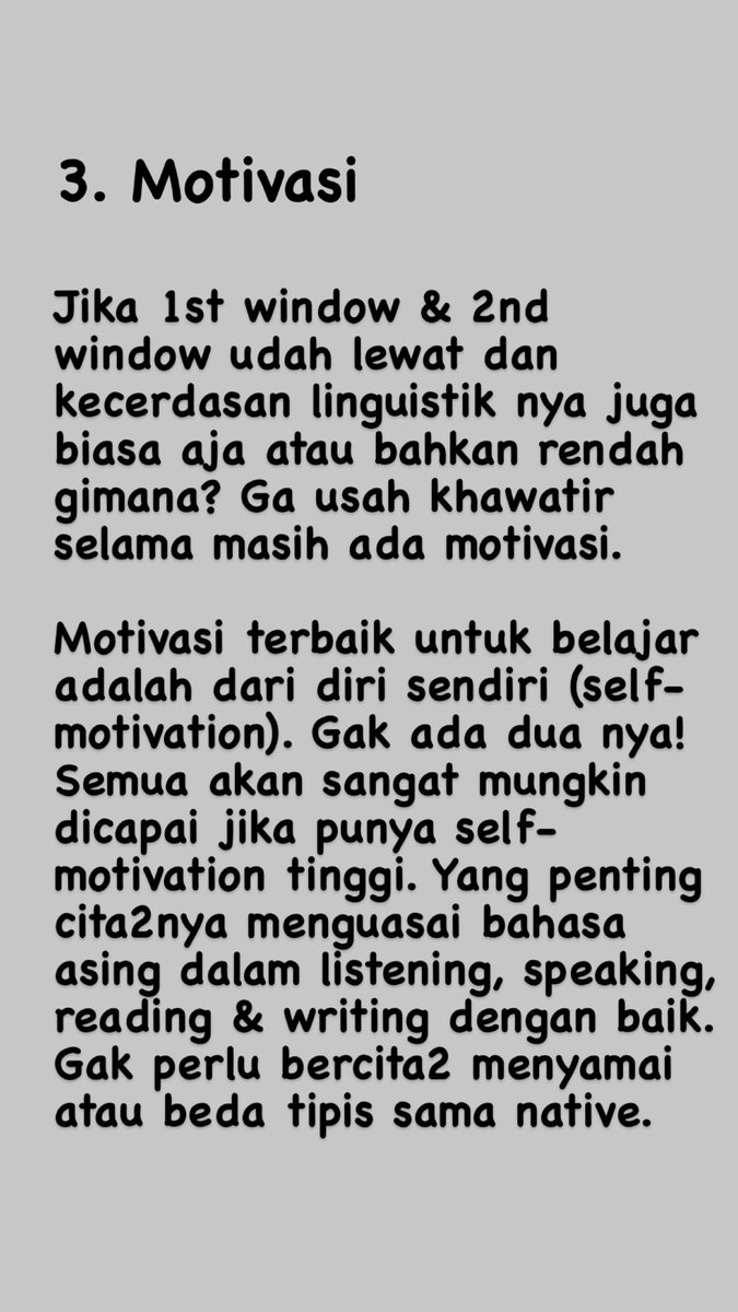 Membesarkan anak multi bahasa.Saya sempet share ini di ig story, sekarang saya share di sini juga.Menguasai bahasa asing, terutama bahasa inggris, hari gini amat sangat penting untuk memperluas pergaulan, nambah cerdas, & punya referensi pengetahuan lebih luas