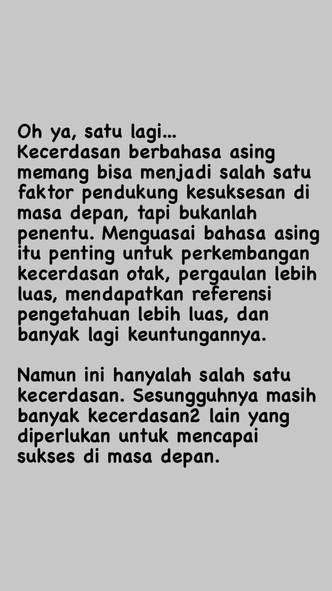 Membesarkan anak multi bahasa.Saya sempet share ini di ig story, sekarang saya share di sini juga.Menguasai bahasa asing, terutama bahasa inggris, hari gini amat sangat penting untuk memperluas pergaulan, nambah cerdas, & punya referensi pengetahuan lebih luas