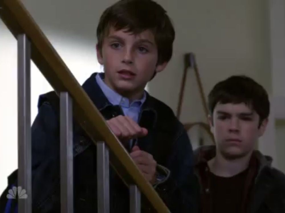 Timothée Chalamet as Eric Foley in "Law & Order" (S19E10, 2009), directed by Alex Chapple