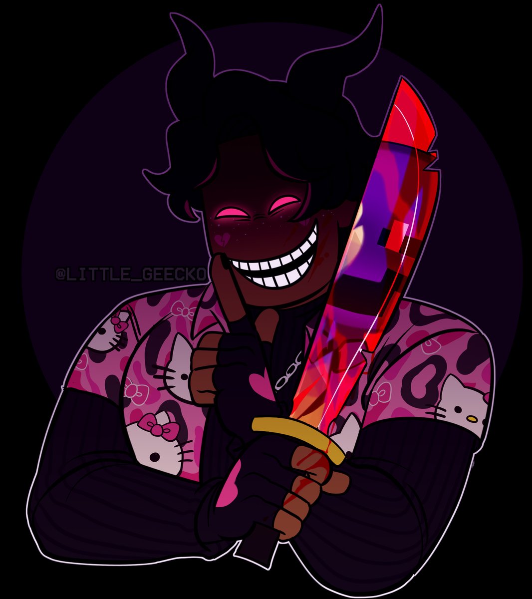Talking Pink Cow Fnaf Acab On Twitter Have You Guys Played Survive The Killer On Roblox S Really Cool Heres My Chara My Knife And My Fav Killer Skin - chara roblox skin