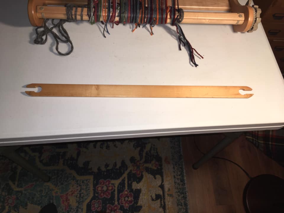 27/ To weave you need the weft yarn to make it through the warp, so there is a warping stick