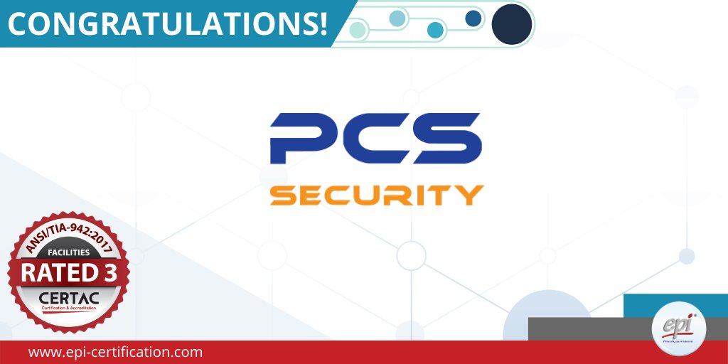 Congratulations to PCS Security Pte Ltd, Singapore, on the successful TIA-942 Rated-3 facilities recertification. It is our pleasure to award the new certificate to them!

Learn more at epi-certification.com
#datacenter #datacentre #tia942 #certification #training #epigroup