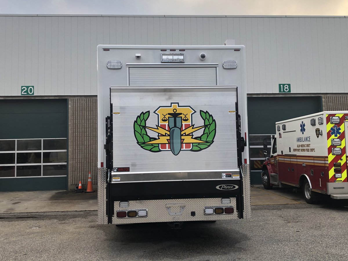 The new <a href="/NNFire/">Newport News Fire</a> Bomb Squad apparatus. Unit provides additional capabilities for our team members. They take care of the community and I take care of them! <a href="/GreggFavre/">-</a> <a href="/ToddJLeDuc/">Todd J. LeDuc</a> @ErichRoden <a href="/ChiefJohnButler/">Fire Chief John S. Butler</a> <a href="/housefirecheese/">Samuel Hittle</a> <a href="/amandasmack/">Amanda Mack</a> <a href="/DavidBarckhoff/">David Barckhoff</a> <a href="/MayorBMScott/">Brandon M. Scott</a> @DrLoriIAFF