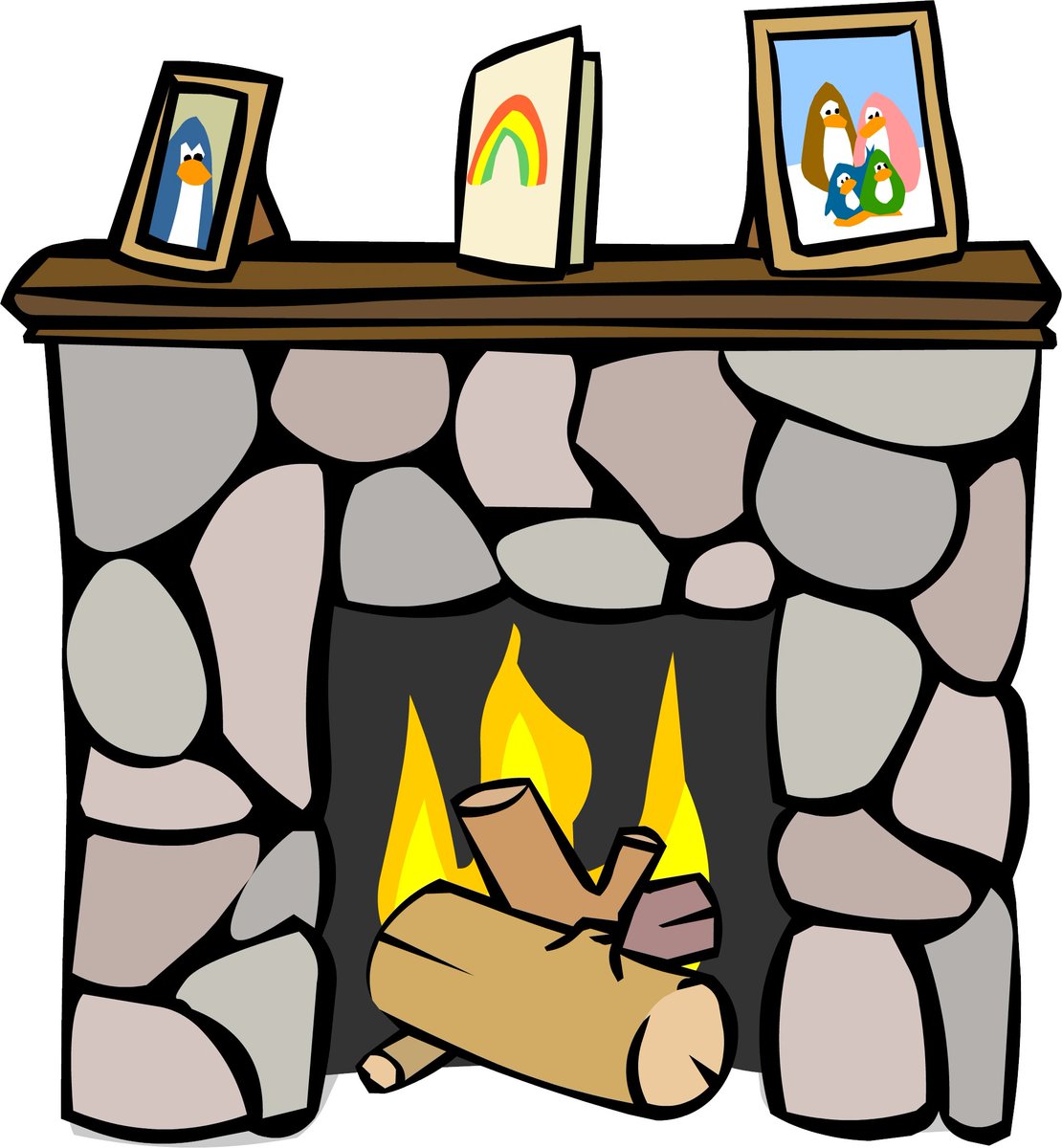 Interesting catch by  @MetaVaria - the fireplace furniture item does feature a family portrait.
