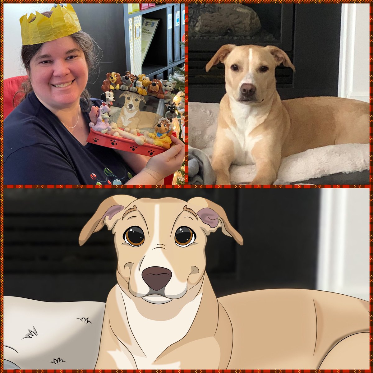 ThatMattMyers's tweet photo. For #Christmas, @1MommyScrapping was surprised with a custom #Disney style #PetPortrait of @SnugglePupTuck! #PetToonies did an AMAZING job and we couldn’t be happier!

#DisneyDogs #tuckerthesnugglepup #ChristmasGift #CustomArtwork #portraitdrawing #rescuedismyfavoritebreed https://t.co/sWUsOnyfXx