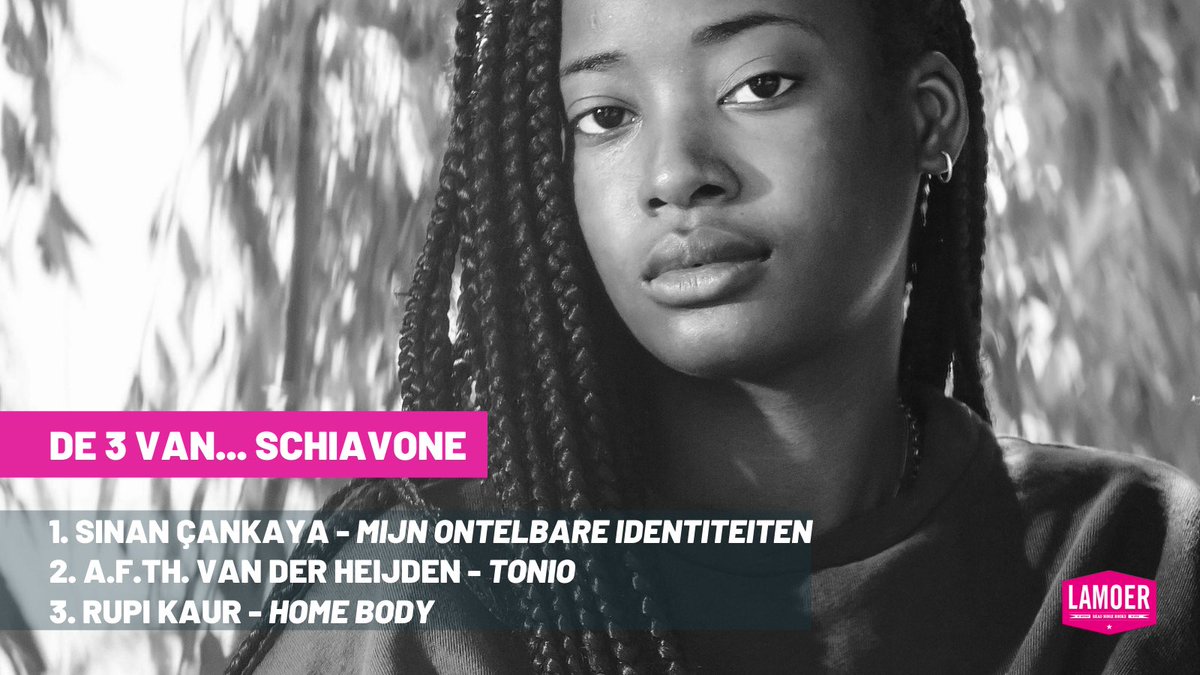De 3 van 2020 van… SCHIAVONE
 
Spoken-wordartiest, singer-songwriter en schrijver <a href="/Schixvone/">Schiavone 🇸🇷</a> (‘Voor als je stuk bent’, <a href="/Pepperbooks/">Pepper Books</a>) was te gast in LAMOER #9 in september en gaf een hartverwarmend muzikaal optreden.
 
Haar 3 van 2020 👇🏻

(📸 Matthijs Immink)