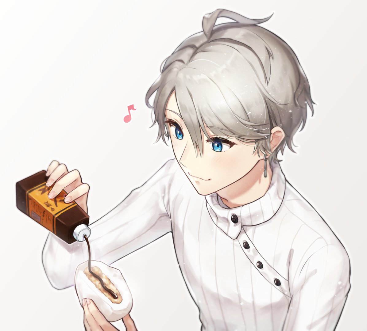 はんぶんこ肉まんにソースかわいい 描いた晴 絹越まこと のイラスト