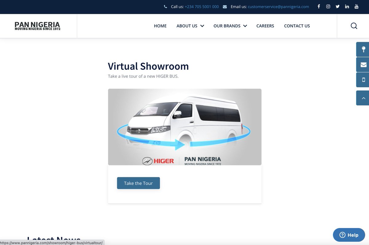 FrameAfric's tweet photo. We created this 360-Virtual Reality Tour for the new Pan-Higer Bus. Visit https://t.co/3nTHyVxrrp to experience this tour. VR and New Media solutions for African businesses .
.
#virtualtour #Video #vr #360vrvideo #Travel #filmmaking #3d #360tour #PANNigeria #Higer #lagos #nigeria https://t.co/k17X5BrB8t