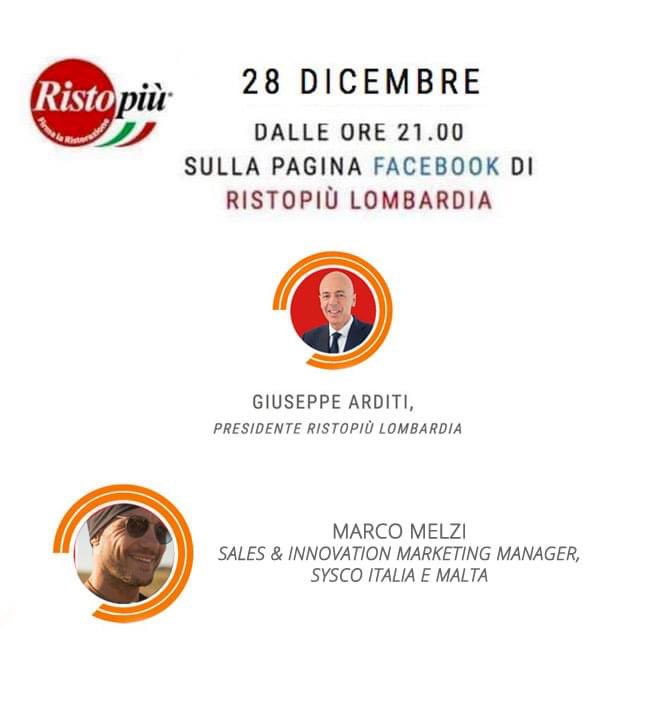 RistopiuL's tweet photo. Partecipa all’ultima diretta Facebook di Dicembre 👉 Oggi 28 Dicembre alle ore 21
Incontro esclusivo sulla apagina facebook  di Ristopiù Lombardia con Giuseppe Arditi e Marco Melzi, Sales &amp; Innovation Marketing Manager, Sysco Italia e Malta
#formazionehoreca #giuseppearditi https://t.co/yulUMzOaGB
