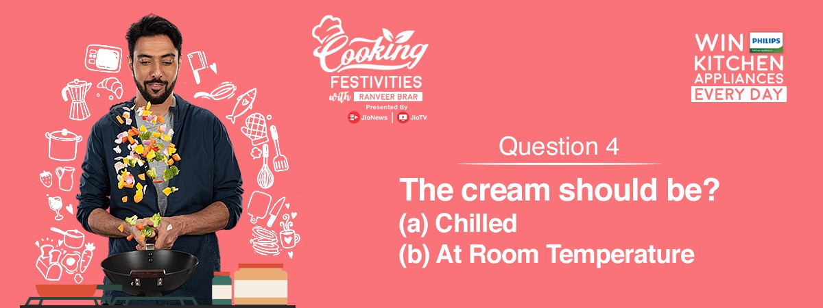 Q4 | Participate in #CookingFestivities with @ranveerbrar contest & stand a chance to win @philipsindia kitchen appliances everyday 🥳 Hint: jionews.com/cookingcontest To participate: -Follow #JioNews on Twitter -Answer a simple question -Like, RT & Tag *T&C Apply #JioTV