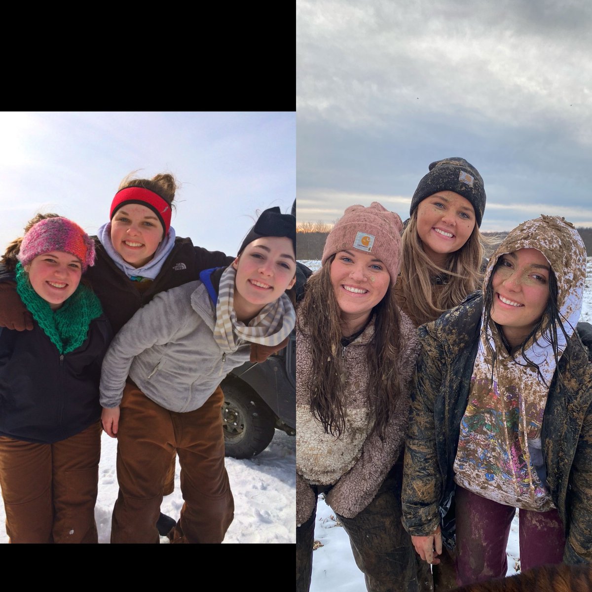 BriannaOdel's tweet photo. some things never change — but I’m kinda glad our looks did 🤣❄️ https://t.co/VK6SbKcSg5