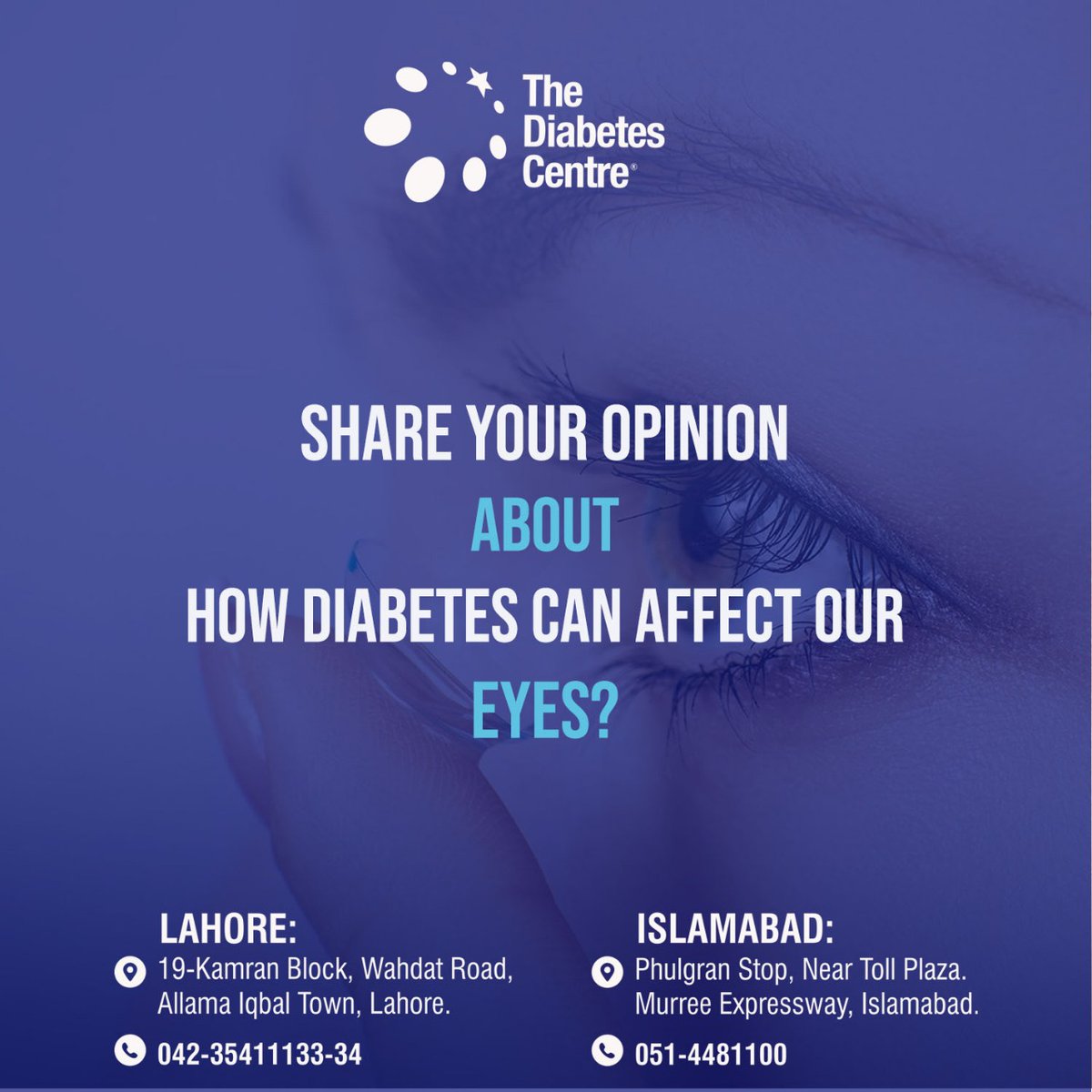 tdcpak's tweet photo. ذیابیطس ہماری آنکھوں کو کس طرح متاثر کرتی ہے؟
Share your opinion!
For more details, go to the link below
https://t.co/n05akvYXUG
Kindly share it around to help others.
.
.
.
.
#TDC2020 #isupporttdc #walk #eyecare #pedo #lab #diabetes #diabetesuk #diabetesawarenessmonth https://t.co/4zv5GybwQn