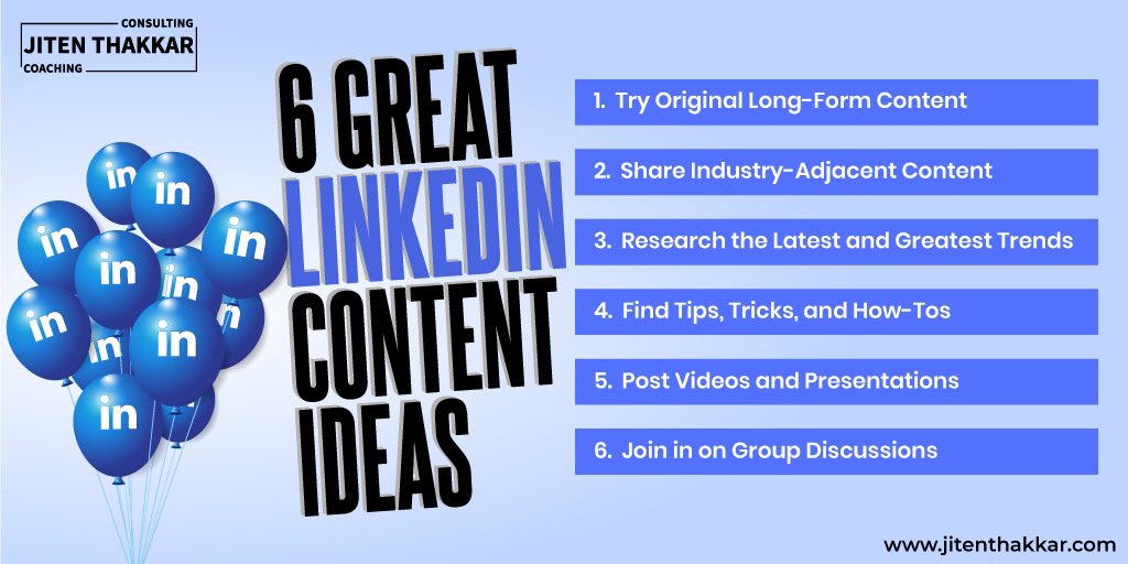 iamJitenThakkar's tweet image. 6 amazing LinkedIn ideas you can put to use right away.

#linkedin #linkedintips #linkedintipsandtricks #linkedincontent #linkedinpost #networking #linkedinnetworking #linkedinprofile #linkedingrowth #socialmediatip #digitalmarketing #socialmediamarketing #socialmediatips