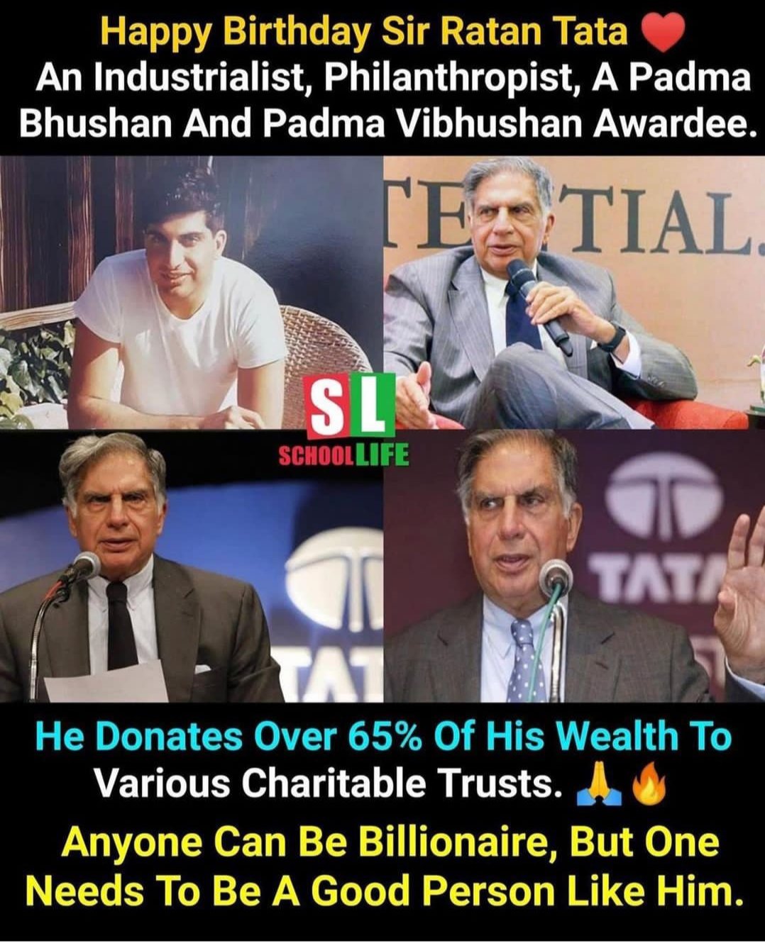 Happy birthday Ratan Tata Sir ... 
Your Contribution to Nation is Immense    