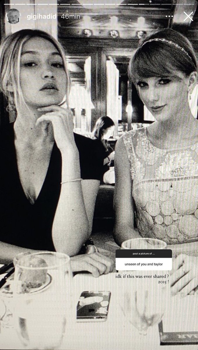 SwiftWorld_BR's tweet photo. Gigi Hadid postou uma foto nunca vista dela e Taylor em seu IG story 💕 

“Eu não sei se isso já foi postado ? 2015!” https://t.co/xUbR5euf17