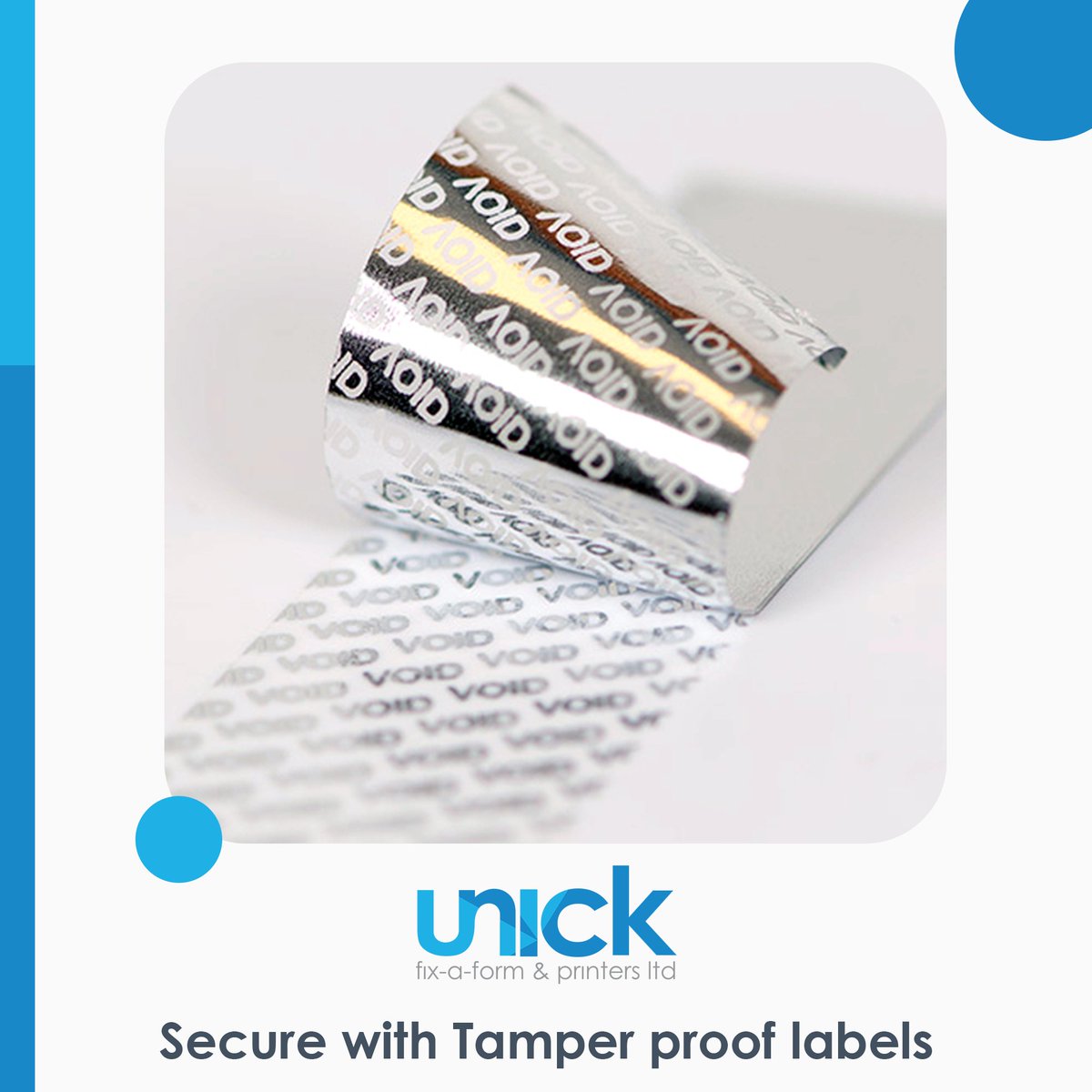 UnickFAF's tweet image. Void labels are ideal for tamper proof and security applications.
For more details contact us @ 9974976372
.
.
.
#unick #voidlabel #tamperproof #seal #sealpack #tamperproofseal #label #psa #pressuresensitivelabel #labelling #printingservice #printingservices #printingcompany