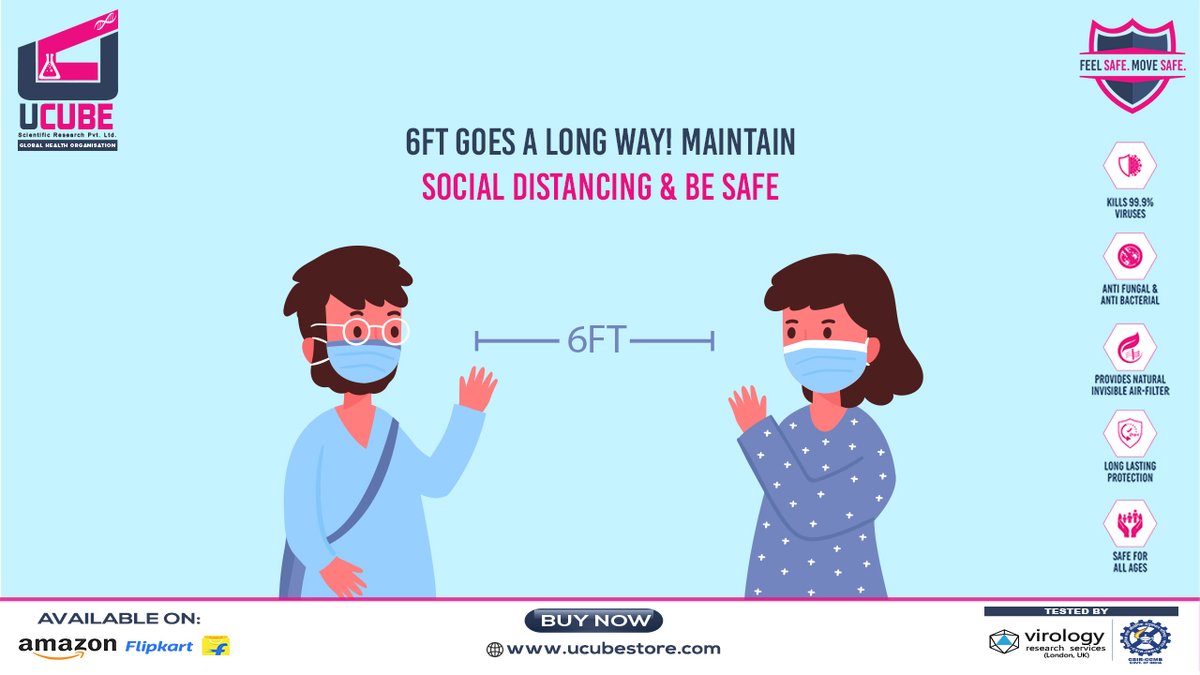 UcubeLtd's tweet photo. By maintaining social distancing we are not only making sure of our safety but also the safety of others. Social distancing is key to fighting this pandemic.
What are you waiting for? Order your safety pack now for you and your loved ones.#call  9322519111

#Ucube https://t.co/PJS6vH9LtQ