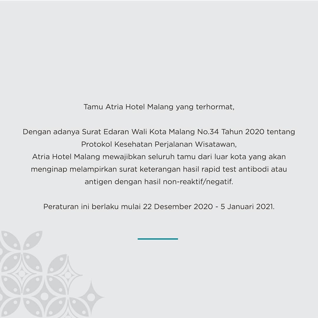 Atria Hotel Malang tweet media