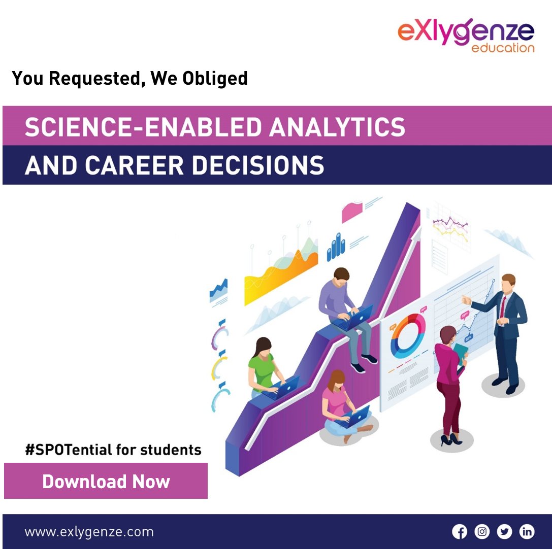 eXlygenze's tweet photo. Our perspective paper- Science Enabled Analytics &amp; #Career Decisions- is up for download. With key #insights &amp; takeaways from successful #webinar the paper is your go to for all things! Download now: https://t.co/xJS3Q42uu1 
#Possibilities #UnlockPotential #eXlygenze #Leadership https://t.co/pOu2WqNc2X