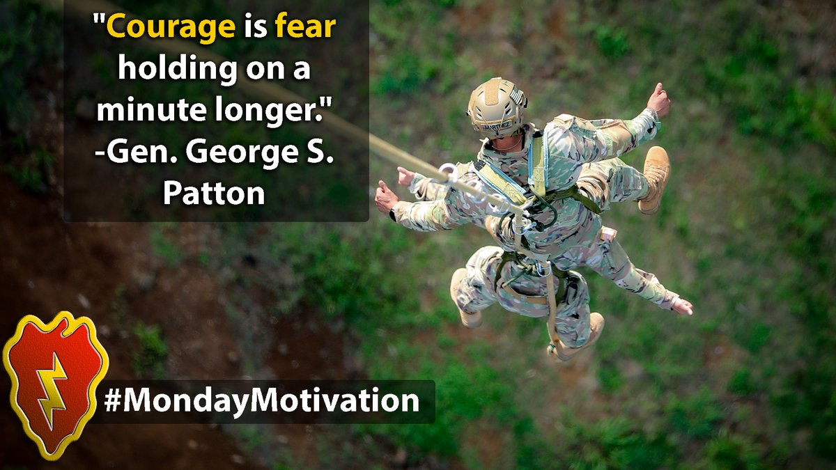 #MondayMotivation have the courage to push yourself to your limit, otherwise you will never know what you are capable of achieving!  

#People | #WinningMatters #25ID | #25thID | #AmericasPacificDivision | #TropicLightning | #StrikeHard | #25thinfantrydivision #LightFighters |