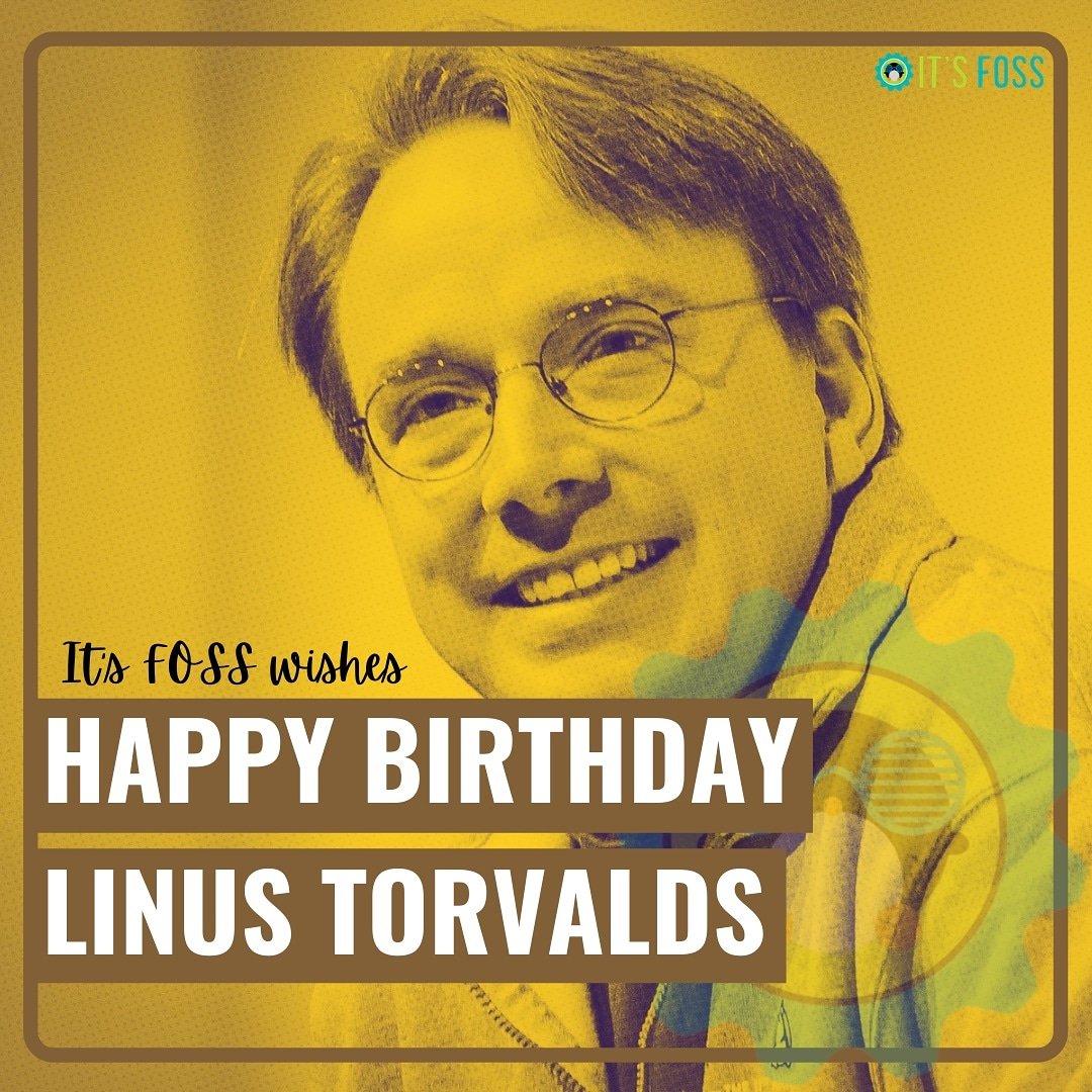 Happy 51st birthday to Linus Torvalds, creator of Linux and Git. 