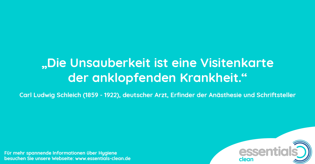 EssentialsClean's tweet photo. Das Zitat von Carl Ludwig Schleich ist ein Appell, auf die Hygiene zu achten, um gegen Krankheitserreger vorzusorgen.

Die Produkte von essentials clean befreien die Luft und Oberflächen vor Schadstoffen. Mehr Infos hier: https://t.co/CBNfRcQkWy

#hygiene #gesundheit https://t.co/dH1QWFtivf