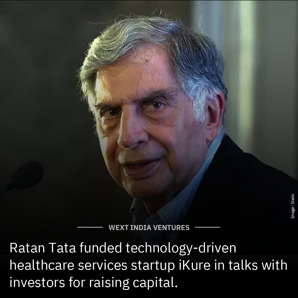 WEXTinVentures's tweet image. #iKure #Techsoft, which received #funding from #RatanTata, emeritus chairman of #Tata Sons, two months ago, is in talks with a couple of #investors for raising further #capital.

Kudos @iKureTechSoft &amp;amp; @RNTata2000

#Startup #StartupIndia #Healthcare #Services #Tata #WEXT