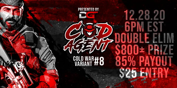 CallofDutyAgent's tweet image. ⚔️4v4 CODAgent Variant #8⚔️

📅Tues Dec 29, 6PM EST (It is the 29th ignore graphic)

🕹️BO3 | BO1

📒CDL + GAs

💰$25 Entry 

👊DM to signup! (seed based on signup order)

🔥Powered by @Team_dGen