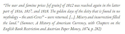 6.) So you can imagine then, that when The Year Without Summer greeted Britain after the eruption of Mount Tambora in Indonesia, things were about to get worse. The Corn Laws set to work in causing needless hunger. A contemporary writer speaks of the "golden days of anti-Ceres".