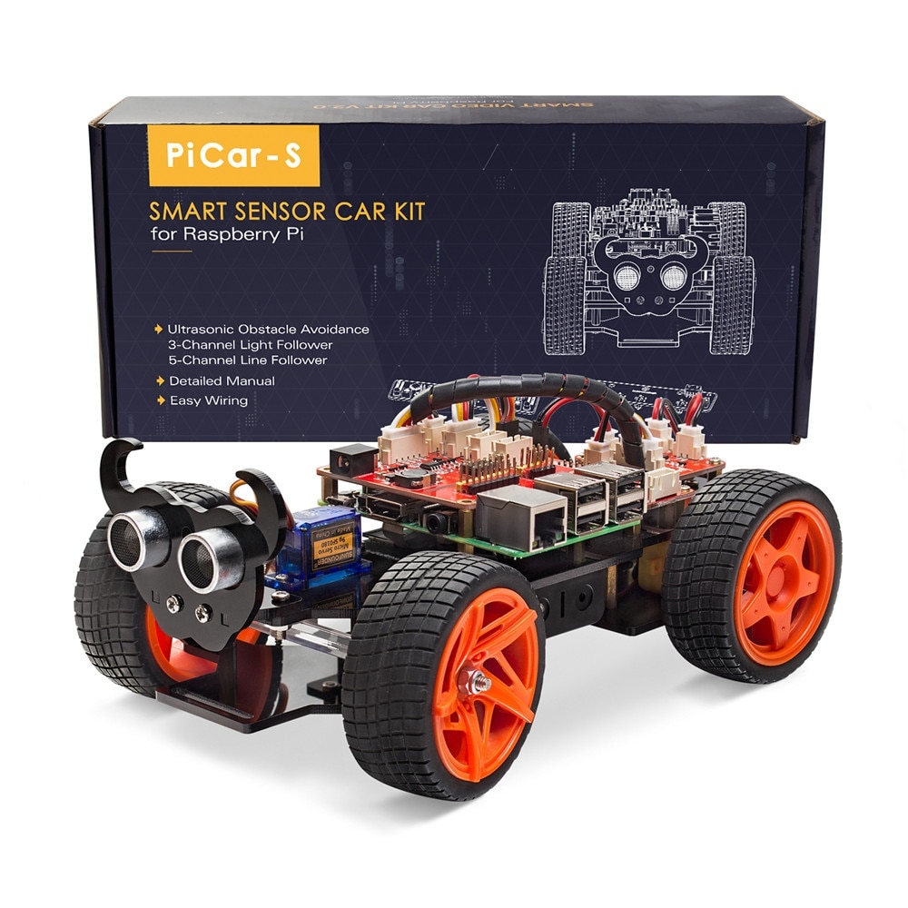 #smartphone #aksesorisgadget SunFounder Raspberry Pi Smart Robot Car Kit PiCar-S Block Based Graphical Visual Programmable Electronic Toy with Detail Manual