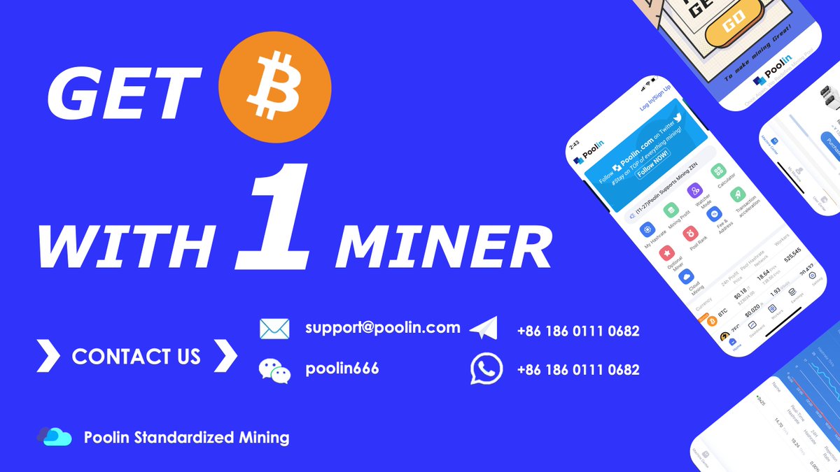 Poolinmining's tweet image. Poolin Standardized Mining is now officially launched on Poolin Wallet: poolin.fi

Download now and start with your mining journey with just 1 mining machine!

Available mining machine for today: Antminer S19 95T!