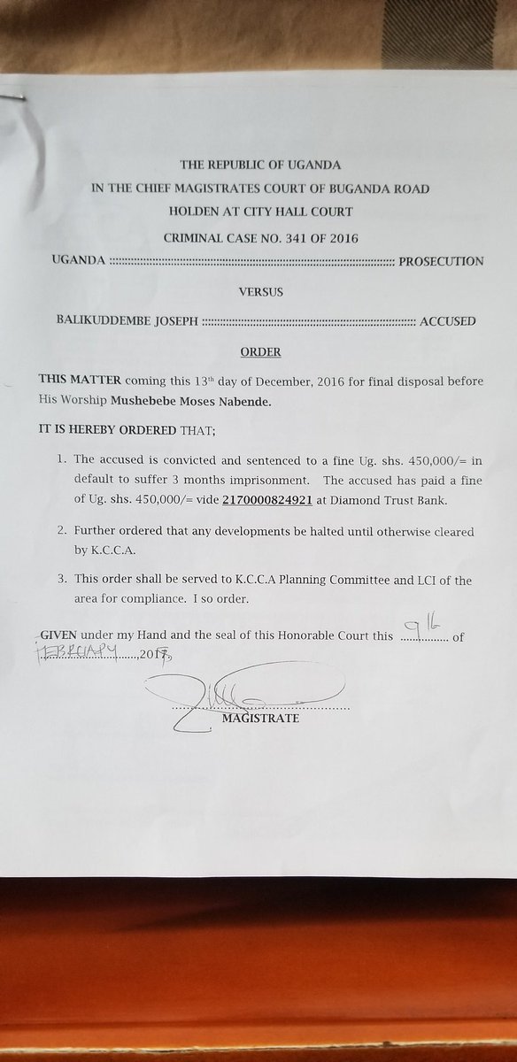 RaiseInstitute's tweet photo. Kcca building inspector makindye division Joseph Balikudembe is using his position as kcca staff to construct an illegal structure inspite of a court order prohibiting him from the same!
Is he above the law? @KagutaMuseveni @edthnaka @KCCAUG @KCCAED @AKasingye https://t.co/mAwwjjl3Ea