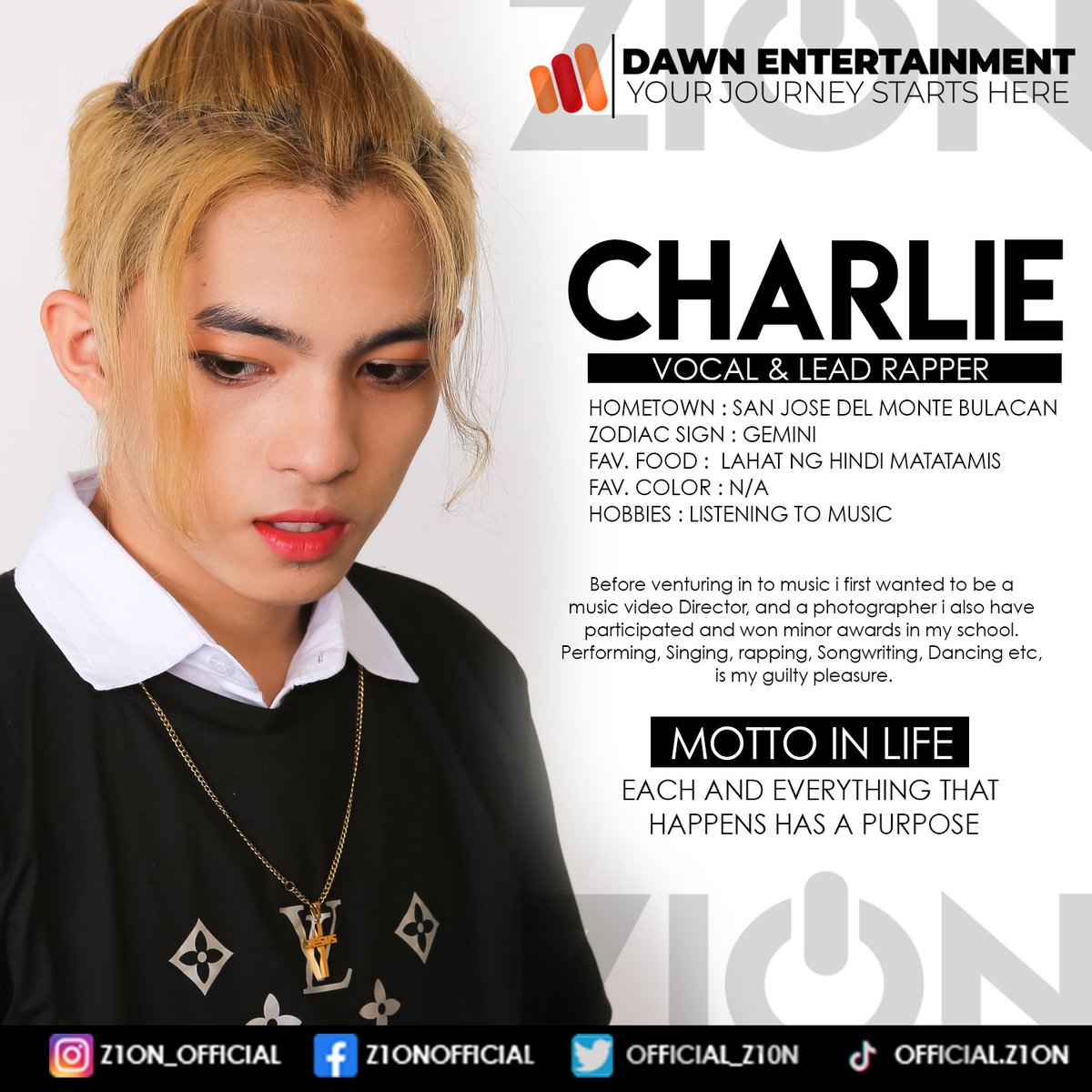 official_z10n's tweet photo. Kaunaunahan nating makikita  si CHARLIE Live this coming December 30, 2020. 7:00 PM at DAWN ENTERTAINMENT YOUTUBE CHANNEL. https://t.co/0TCUJYC1x3