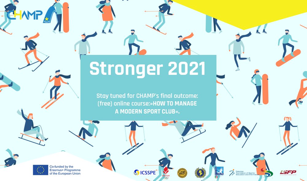 CHAMPengso's tweet photo. #SportClubs will come out "2020 crisis" stronger and bolder.
__

Team #CHAMP wishes you an innovative and creative 2021. 

@ENGSOsport @RFidrotten @DIFidraet  @ICSSPE @LSFP_LV @opesitalia @LovisaBroms @EuSport https://t.co/qwieBTkQTT