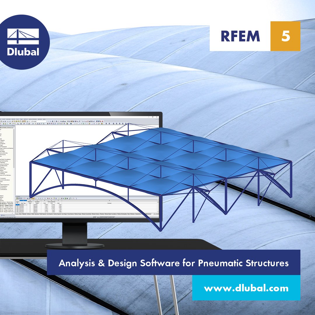 dlubal_en's tweet image. RFEM: Analysis &amp;amp; Design Software for Pneumatic Structures
dlubal.com/en-US/solution…
#PneumaticStructure #FormFinding #CuttingPattern #AirInflatedHall #AirDome