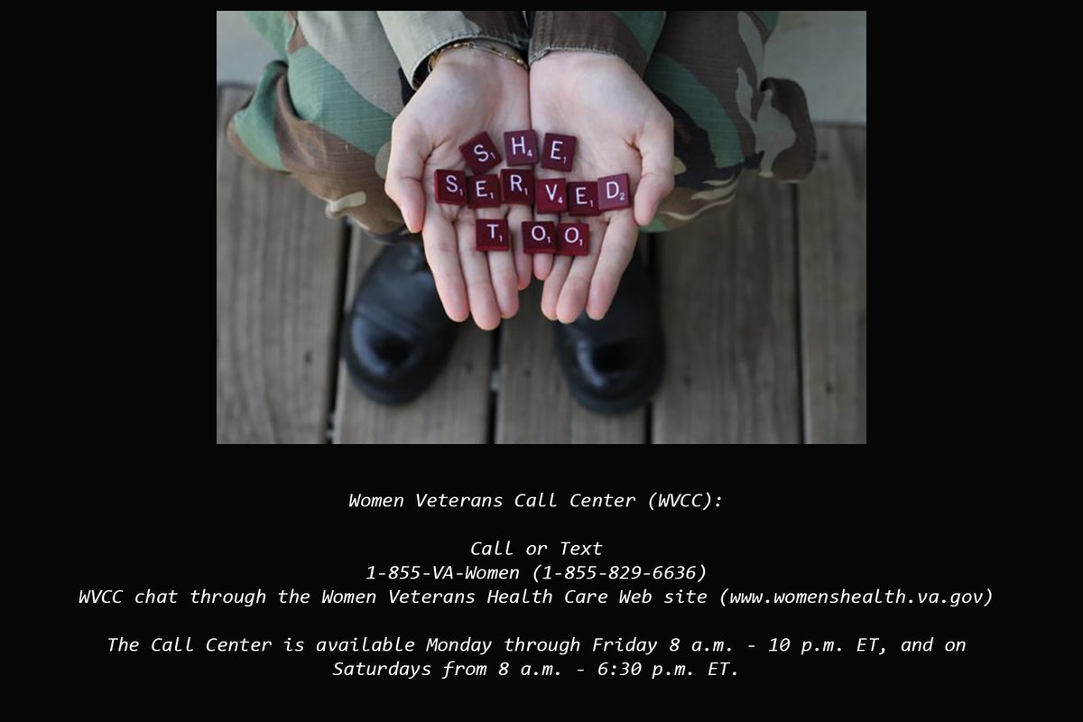 8/ VA vet centers: http://vetcenter.va.gov&nbsp;Women Vets: http://womenshealth.va.gov&nbsp;Mental Health: http://mentalhealth.va.gov&nbsp;Homeless Vets: http://va.gov/homeless&nbsp;VA Home Page: http://va.gov&nbsp;