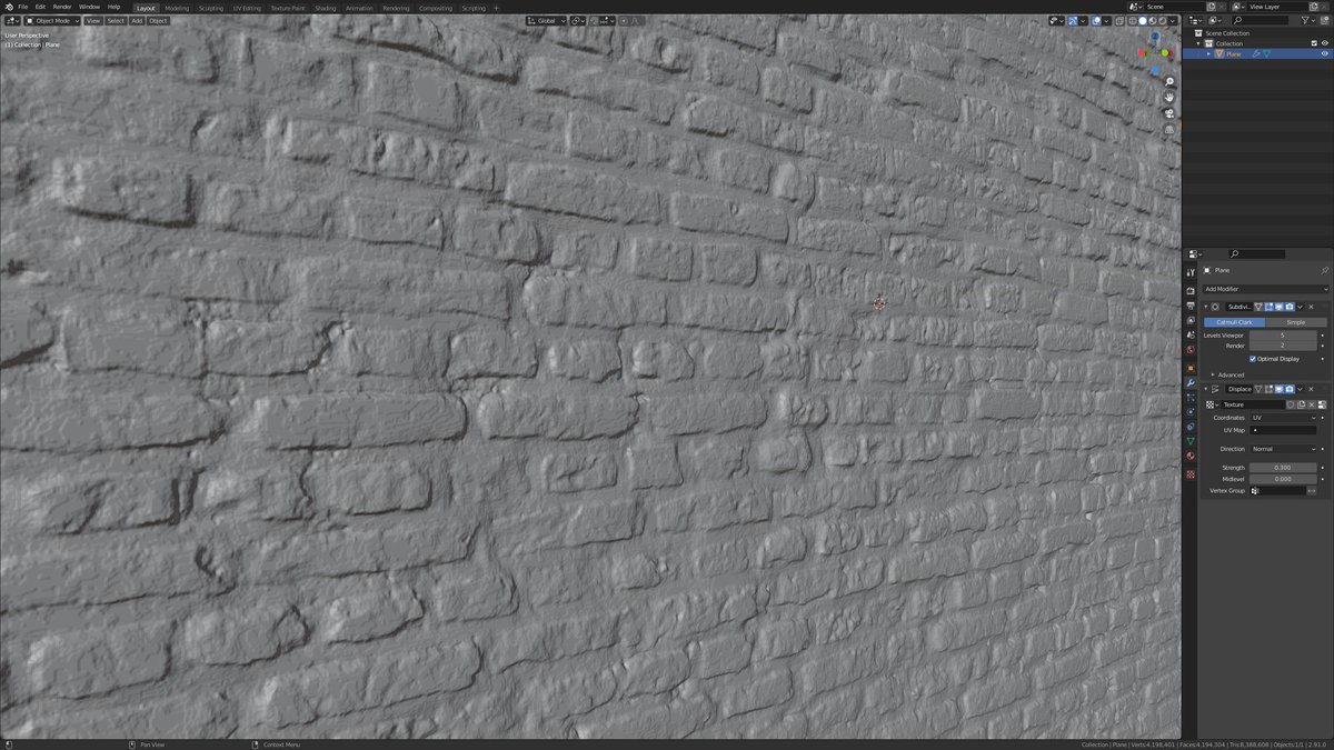 Deki_9702's tweet image. Realistic wall in #Blender using #digitalsculpting and #displacementmap
❤❤❤