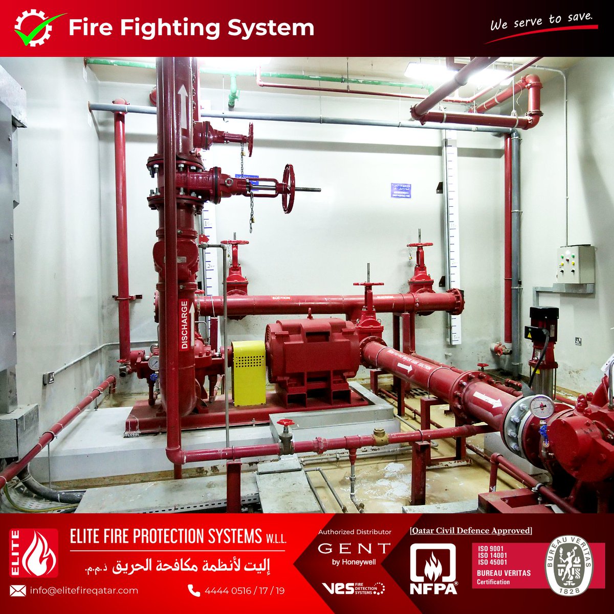 🛡 Protect your business with a powerful #ELITE Fire Fighting System 🛡⠀
To know more about our fire fighting systems, please call 4444 0516 or email at info@elitefireqatar.com ✅⠀
#WeServeToSave #Qatar #FireProtection #FireFighting #QatarProjects