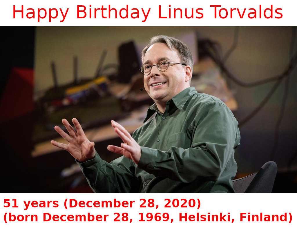 Happy Birthday Linus Torvalds 