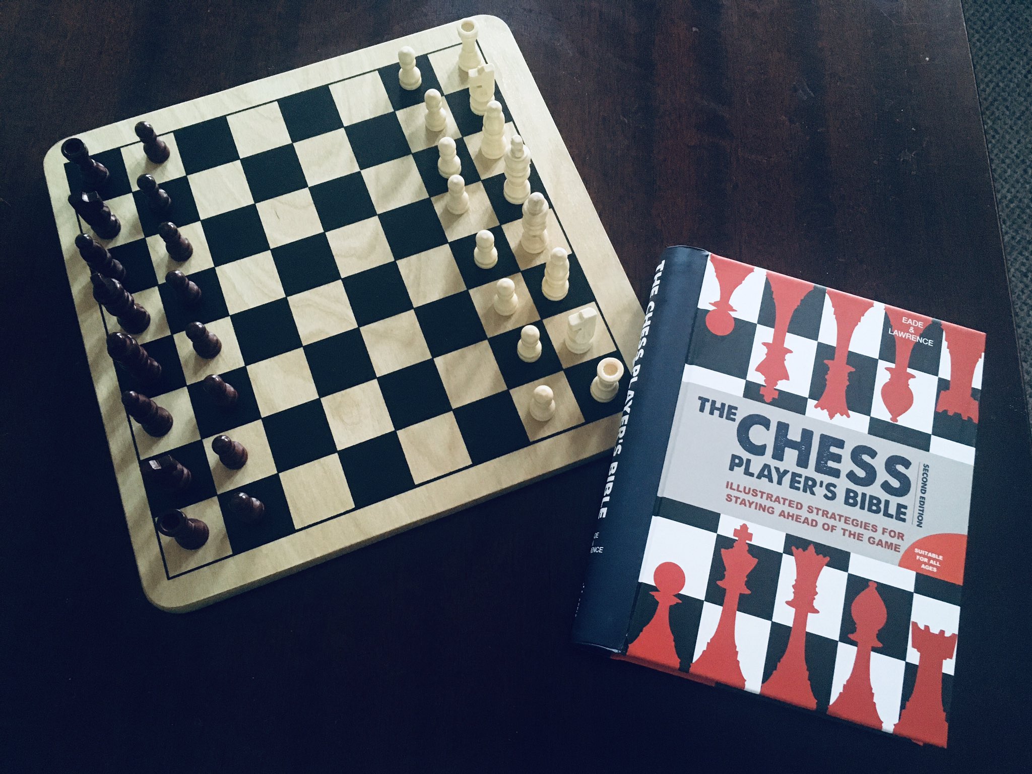Alana on X: Playing chess against myself with a reference book.  (Evidently, I've been influenced by Netflix 😁)  / X