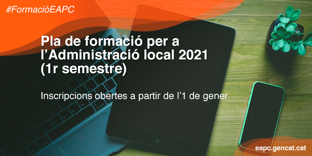 eapccat's tweet photo. 📣 El pla de formació per a l'Administració local per al primer semestre del 2021 ja està disponible.
💻 Activitats íntegrament en modalitat en línia
✍️ Inscripcions obertes a partir de l'1 de gener

ℹ️ https://t.co/NUh8UMRPXW

@admin_cat @ACMunicipis @FMCmunicipis @alcaldeseu https://t.co/NQNHw3p9lf