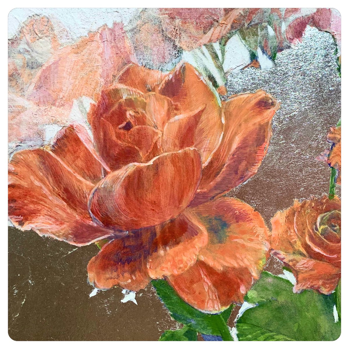 フカマチ 文房堂アワード参加 お花のインテリアに合う絵 植物の絵というオーダーを頂きました 白い壁に合うよう白が基調の背景ですが お花の家具とも引き立て合うように 和紙や銀箔を使っています 絵 絵画 日本画 岩絵具 スケッチ 植物画 薔薇 フカマチ 文房堂アワード参加 お花のインテリアに合う絵 植物の絵というオーダーを頂きました 白い壁に合うよう白が基調の背景ですが お花の家具とも引き立て合うように 和紙や銀箔を使っています 絵 絵画 日本画 岩絵具 スケッチ 植物画 薔薇