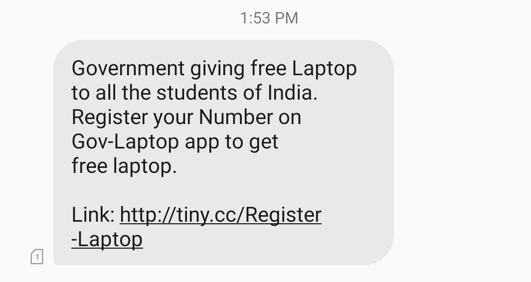 goudar_raj's tweet photo. Dear Sir
 06362306122 from this no some one sending messages writing that register below link &amp; all students will get laptop.
Some people misleading &amp; mischiefing.
So please take some necessary action.
@COPBELAGAVI
@SPBelagavi @DCP_LO_Belagavi https://t.co/w05gHJcqi4