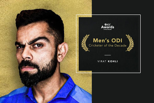 InsideSportIND's tweet photo. #ICCAwards2020 #ICCAwards #ICC #ICCTeamOfDecade #ICCTeamOfTheDecade #CricketMask
@imVkohli is MEN's ODI Cricketer of the decade. https://t.co/Xgebe9AYUu