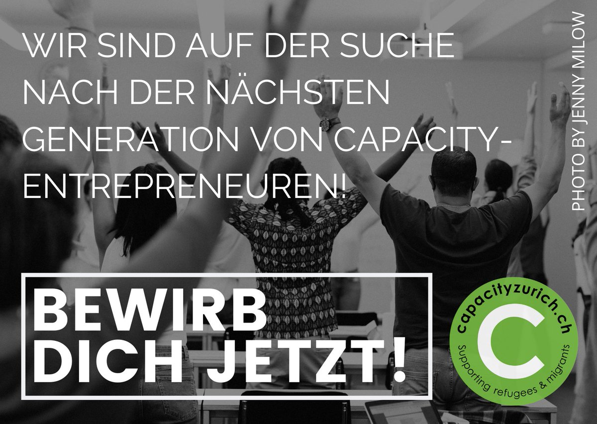 Wir sind auf der Suche nach der nächsten Generation von Capacity-Entrepreneuren!  | Nimm an unserem zweisprachigen (EN/DE) Entrepreneurship Launch Programm teil (März - April).
Bewerbungsfrist: 12. Februar 2021
Bewirb dich jetzt hier: buff.ly/2LI4PzE